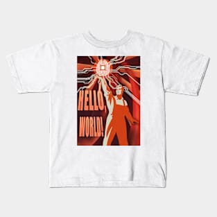 Soviet propaganda style poster. Kids T-Shirt